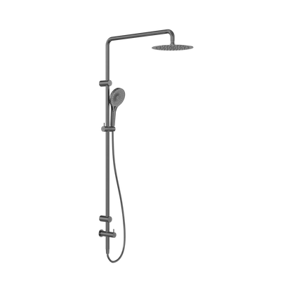 Mecca Care 25mm Grab Rail 900mm Twin Shower Set Gun Metal