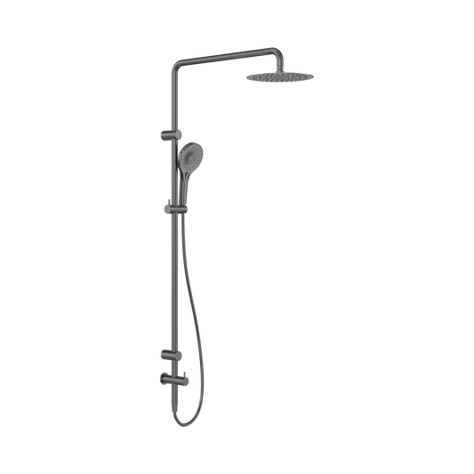 Mecca Care 25mm Grab Rail 900mm Twin Shower Set Gun Metal
