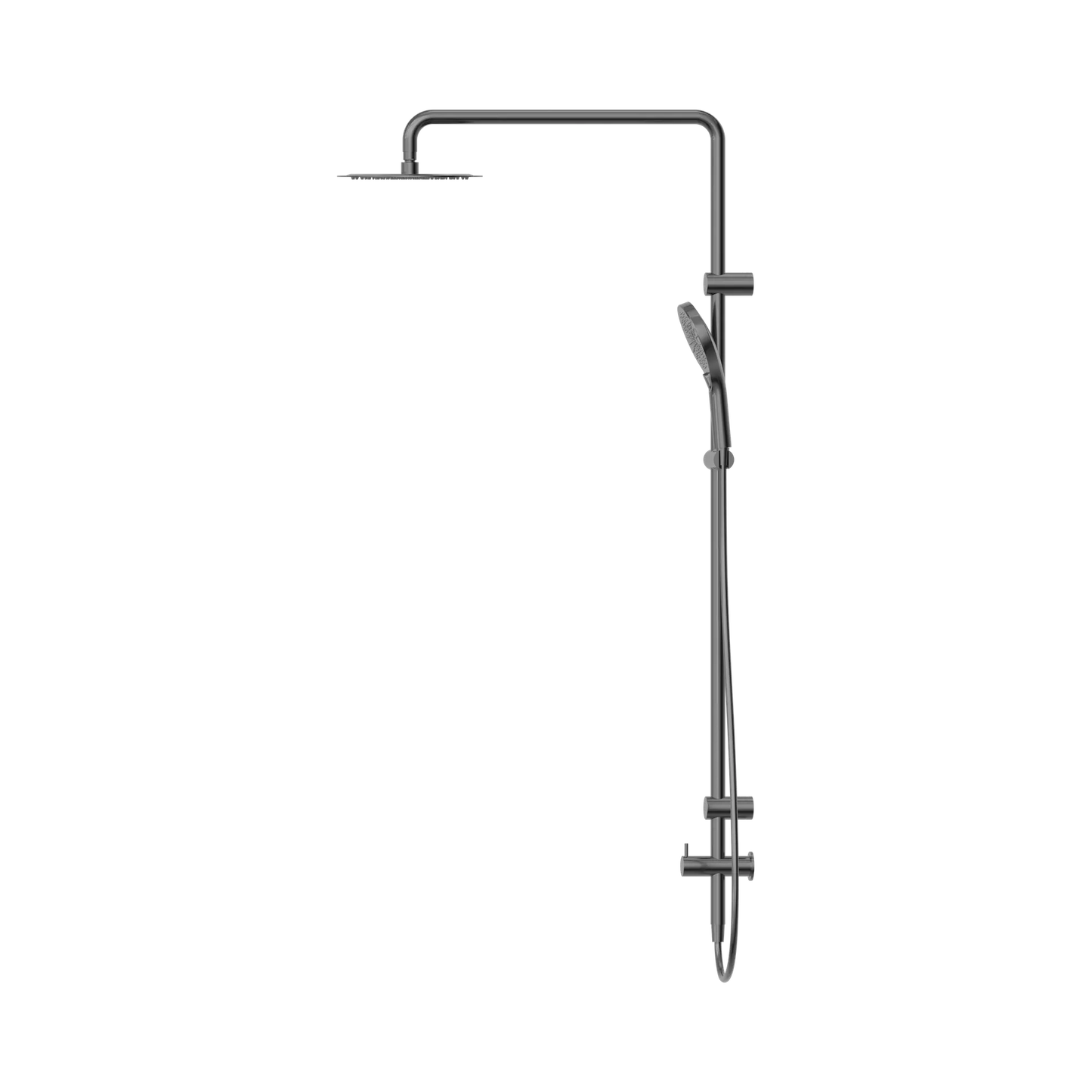 Mecca Care 25mm Grab Rail 900mm Twin Shower Set Gun Metal