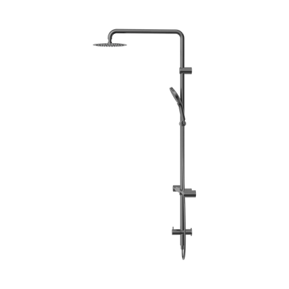 Mecca Care 32mm T Bar Grab Rail 1100x750mm Twin Shower Set Gun Metal