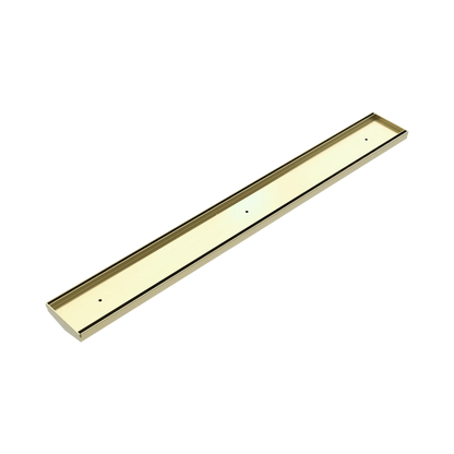 Nero - Tile Insert V Channel Floor Grate 89Mm Outlet Without Outlet And Hole Saw Brushed Gold