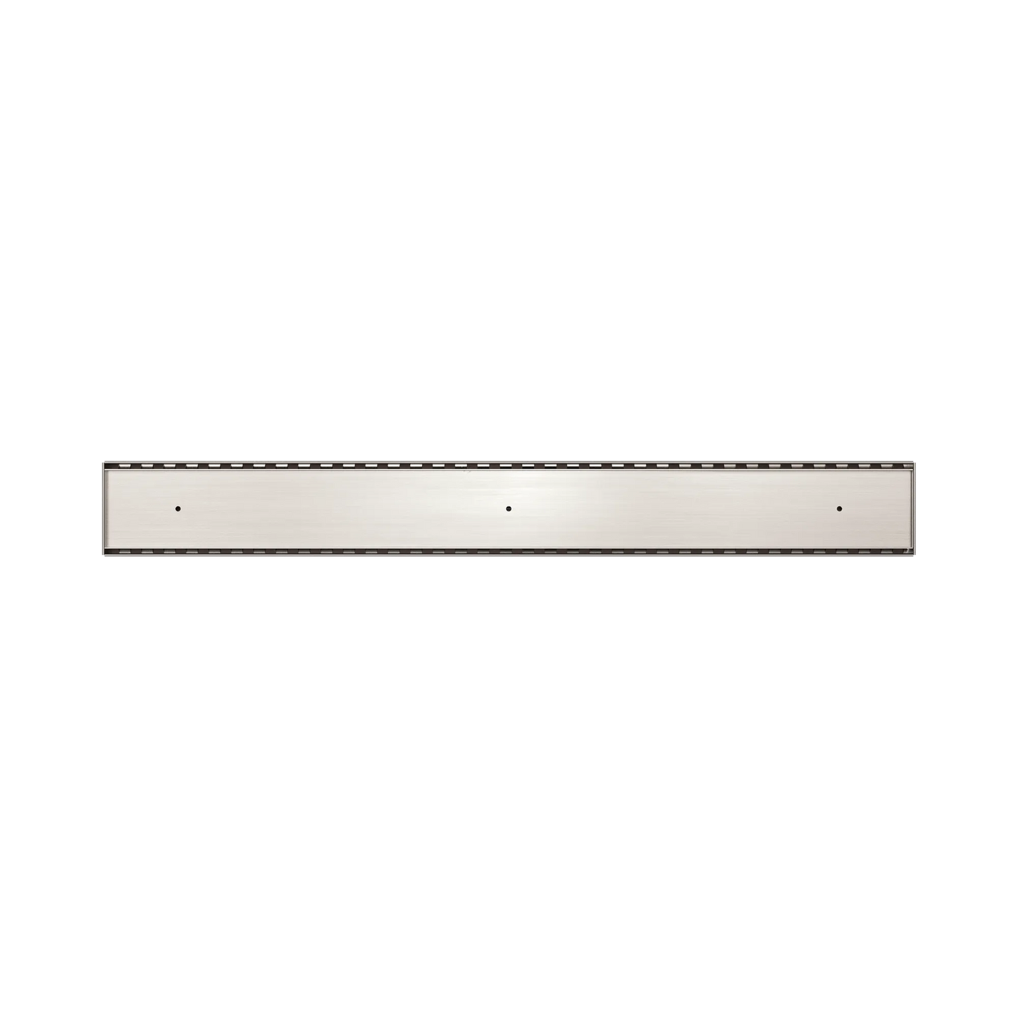 Nero - Tile Insert V Channel Floor Grate 89Mm Outlet Without Outlet And Hole Saw Brushed Nickel