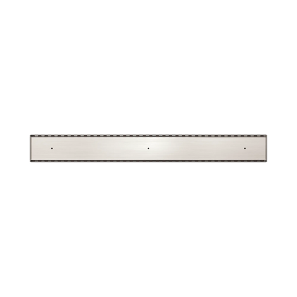 Nero - Tile Insert V Channel Floor Grate 89Mm Outlet Without Outlet And Hole Saw Brushed Nickel