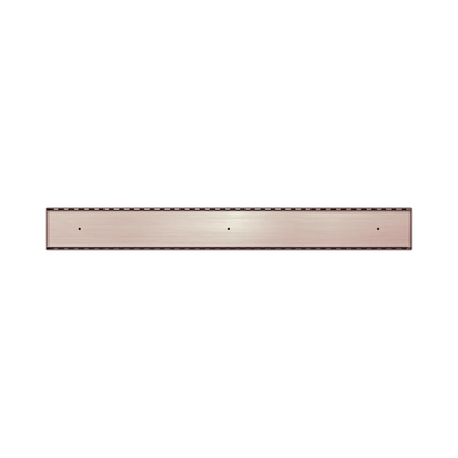 Nero - Tile Insert V Channel Floor Grate 89Mm Outlet Without Outlet And Hole Saw Brushed Bronze