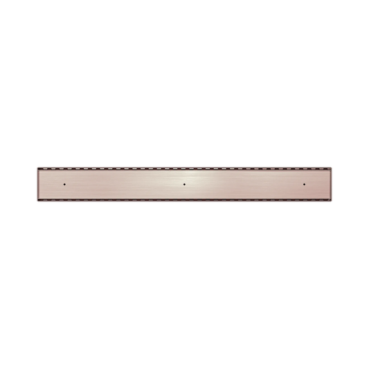 Nero - Tile Insert V Channel Floor Grate 89Mm Outlet Without Outlet And Hole Saw Brushed Bronze