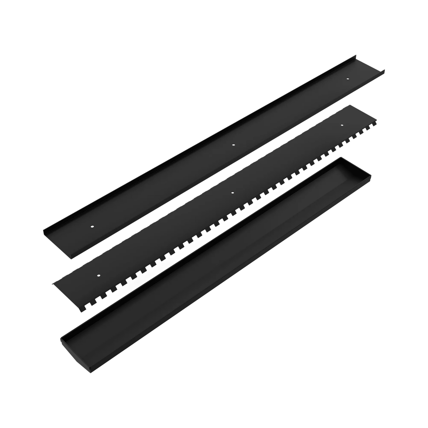 Tile Insert V Channel Floor Grate 89Mm Outlet Without Outlet And Hole Saw Matte Black