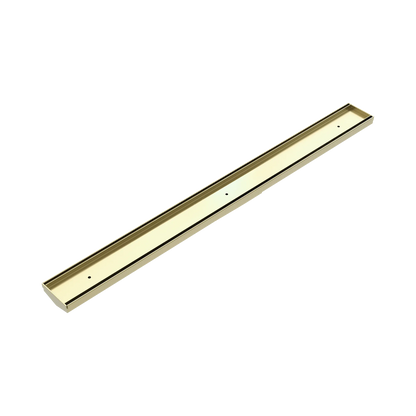 Nero - Tile Insert V Channel Floor Grate 50Mm Outlet Without Outlet And Hole Saw Brushed Gold