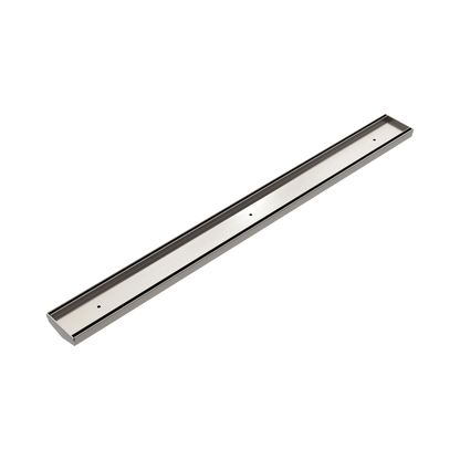 Nero - Tile Insert V Channel Floor Grate 50Mm Outlet Without Outlet And Hole Saw Brushed Nickel