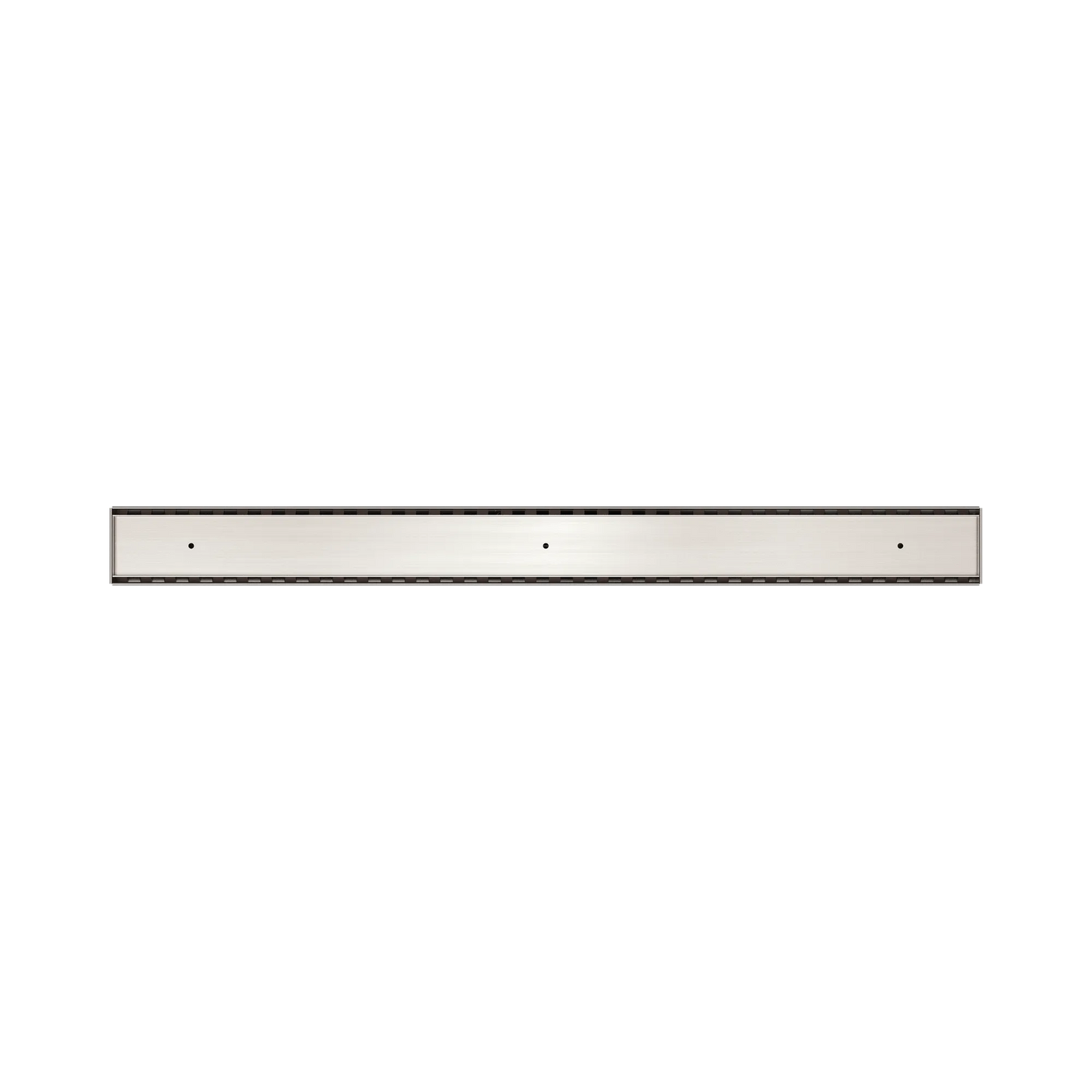 Nero - Tile Insert V Channel Floor Grate 50Mm Outlet Without Outlet And Hole Saw Brushed Nickel