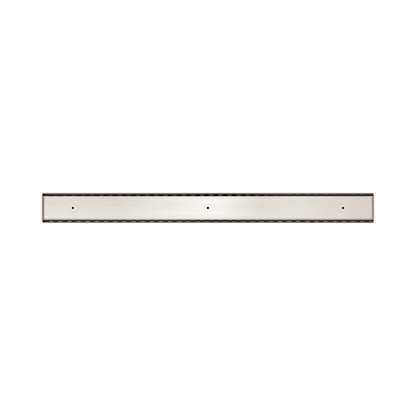 Nero - Tile Insert V Channel Floor Grate 50Mm Outlet Without Outlet And Hole Saw Brushed Nickel