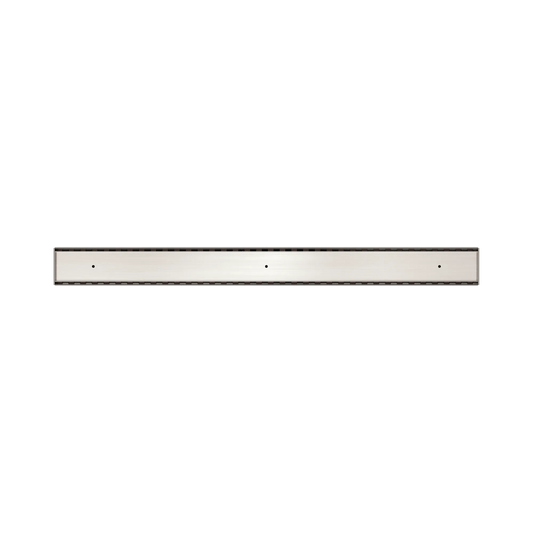 Nero - Tile Insert V Channel Floor Grate 50Mm Outlet Without Outlet And Hole Saw Brushed Nickel