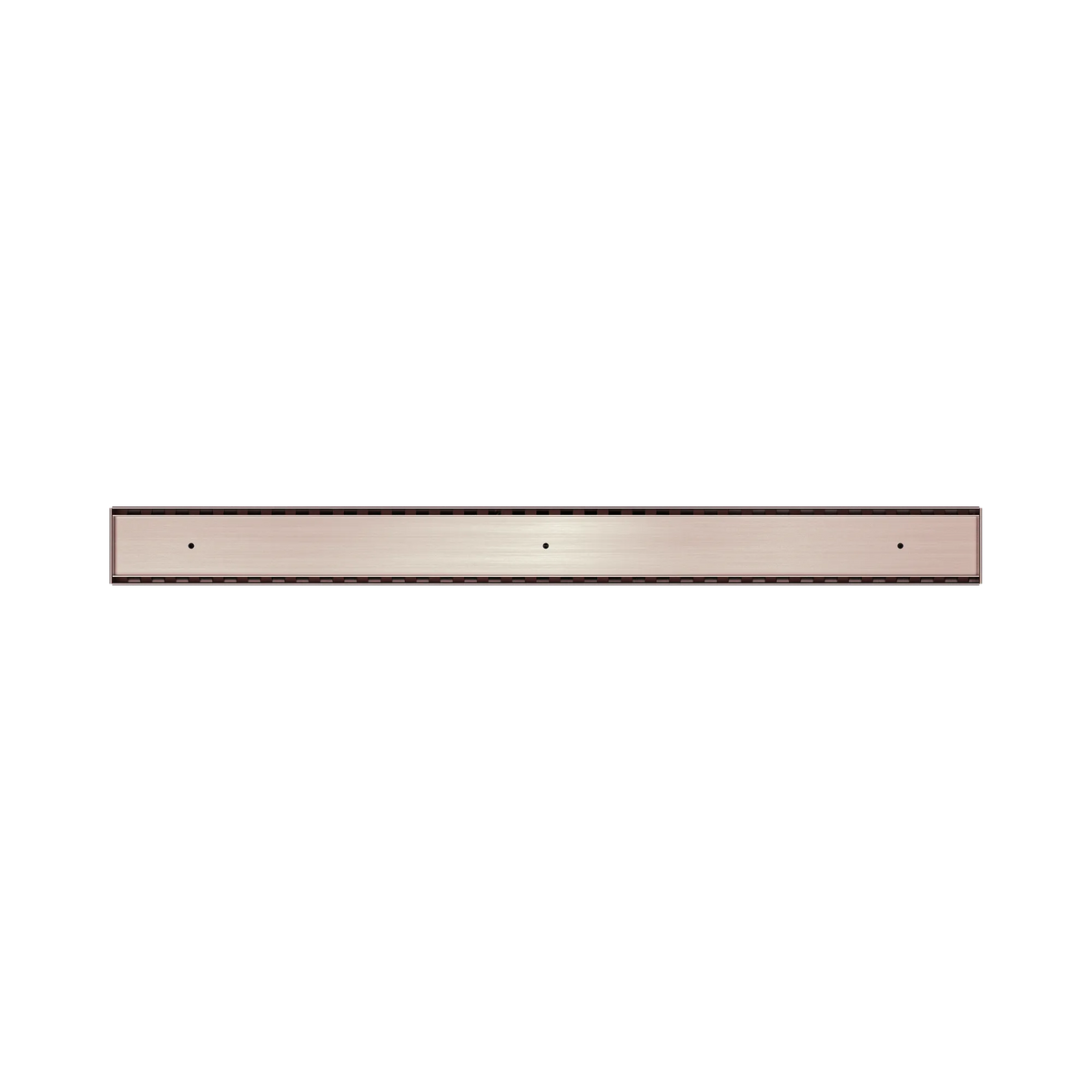 Nero - Tile Insert V Channel Floor Grate 50Mm Outlet Without Outlet And Hole Saw Brushed Bronze