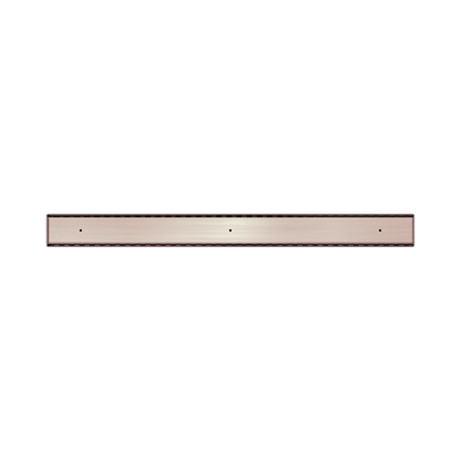 Nero - Tile Insert V Channel Floor Grate 50Mm Outlet Without Outlet And Hole Saw Brushed Bronze