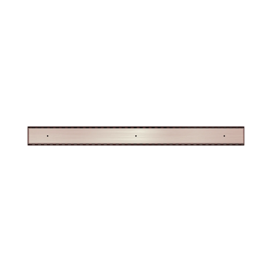 Nero - Tile Insert V Channel Floor Grate 50Mm Outlet Without Outlet And Hole Saw Brushed Bronze