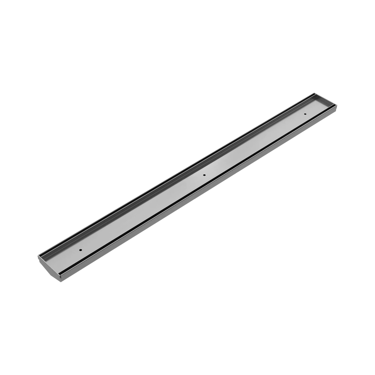 Nero - Tile Insert V Channel Floor Grate 50Mm Outlet Without Outlet And Hole Saw Gun Metal