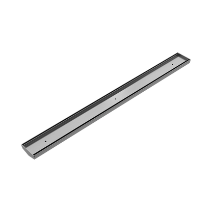 Nero - Tile Insert V Channel Floor Grate 50Mm Outlet Without Outlet And Hole Saw Gun Metal