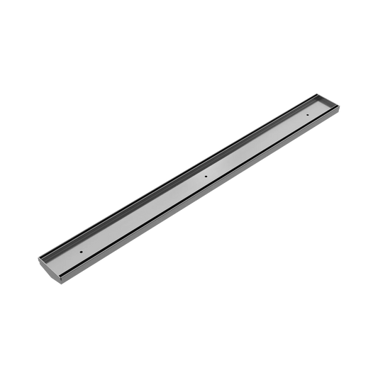 Nero - Tile Insert V Channel Floor Grate 50Mm Outlet Without Outlet And Hole Saw Gun Metal