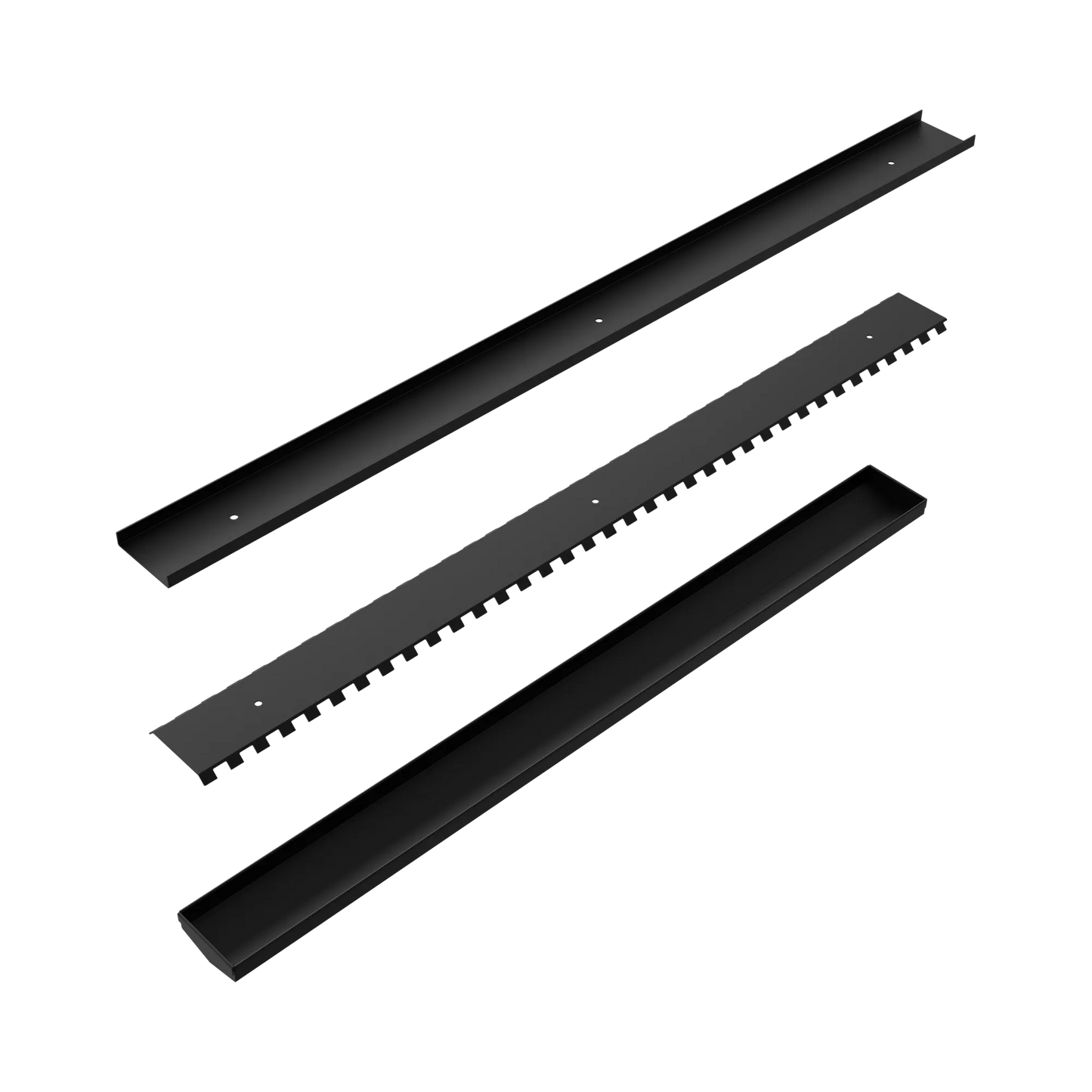 Tile Insert V Channel Floor Grate 50Mm Outlet Without Outlet And Hole Saw Matte Black