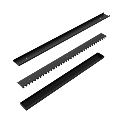Tile Insert V Channel Floor Grate 50Mm Outlet Without Outlet And Hole Saw Matte Black