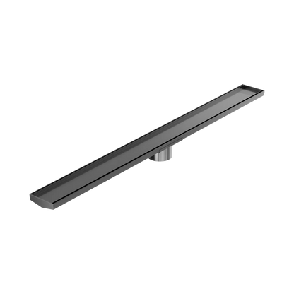 Tile Insert V Channel 1200x106mm Floor Grate 90mm Outlet Gun Metal