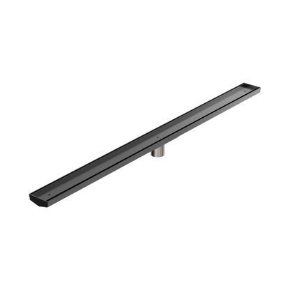 Tile Insert V Channel 1200x82mm Floor Grate 50mm Outlet Gun Metal