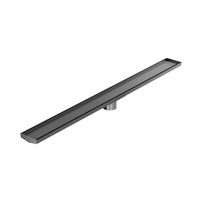 Tile Insert V Channel 1200x106mm Floor Grate 80mm Outlet Gun Metal