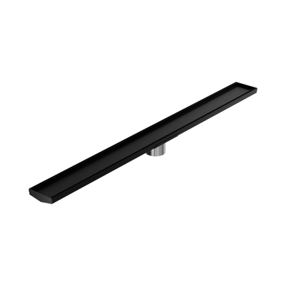 Tile Insert V Channel 1200x106mm Floor Grate 80mm Outlet Matte Black
