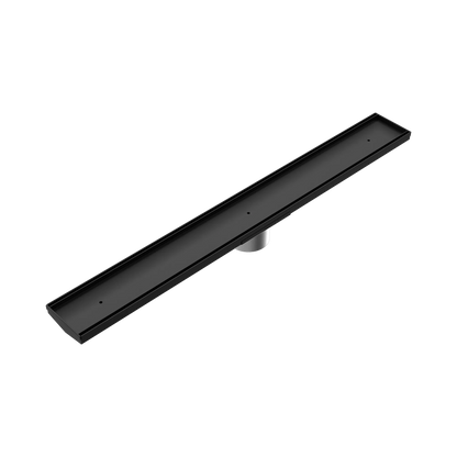 Tile Insert V Channel 800x106mm Floor Grate 80mm Outlet Matte Black