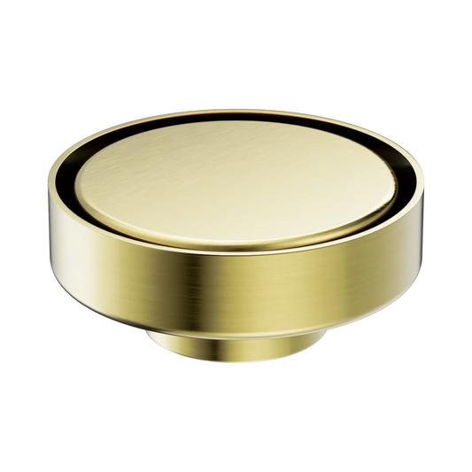 100mm Round Tile Insert Floor Waste 50mm Outlet Brushed Gold