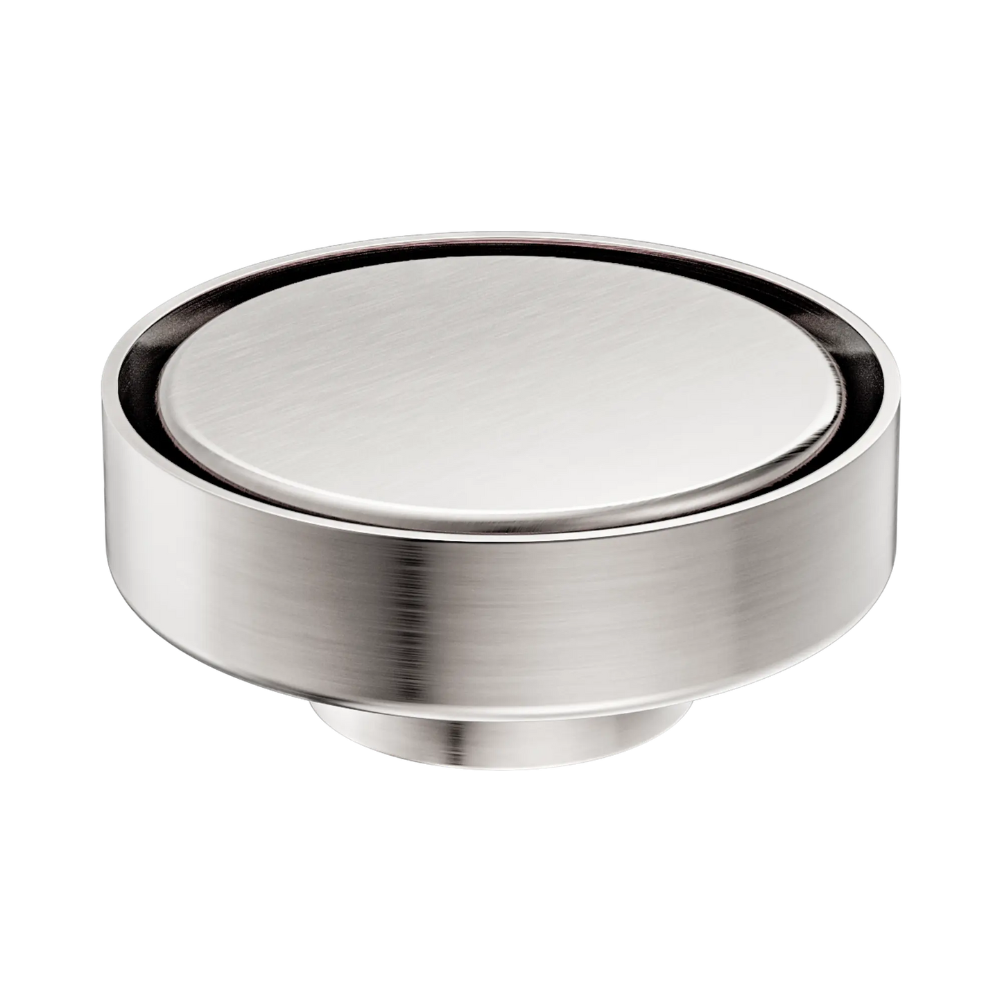 100mm Round Tile Insert Floor Waste 50mm Outlet Brushed Nickel