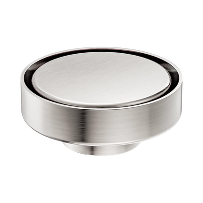 100mm Round Tile Insert Floor Waste 50mm Outlet Brushed Nickel
