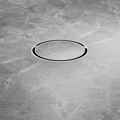 100mm Round Tile Insert Floor Waste 50mm Outlet Brushed Nickel