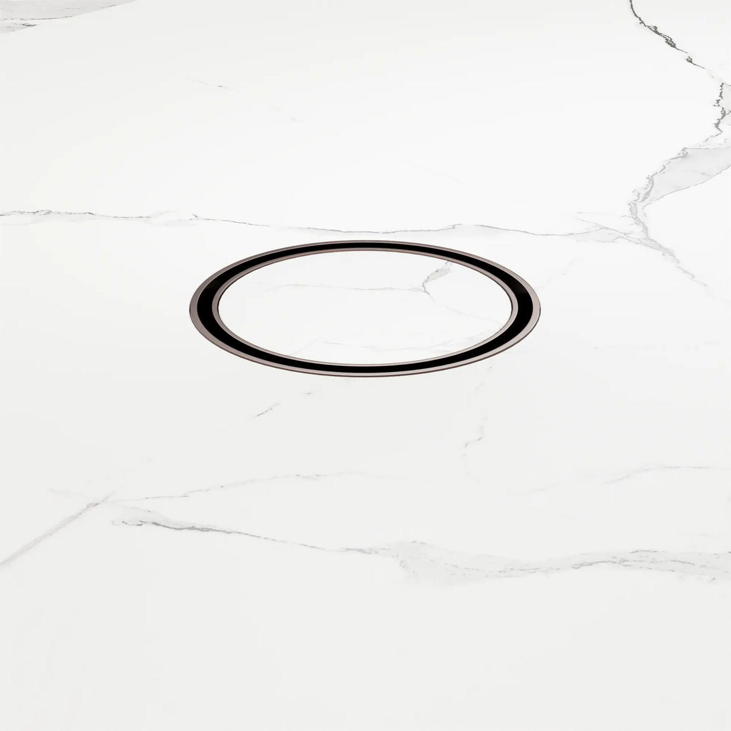 100mm Round Tile Insert Floor Waste 50mm Outlet Brushed Bronze