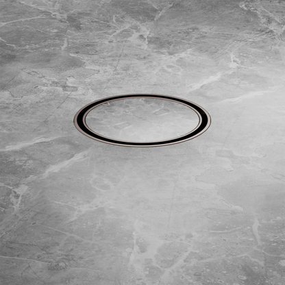 100mm Round Tile Insert Floor Waste 50mm Outlet Brushed Bronze