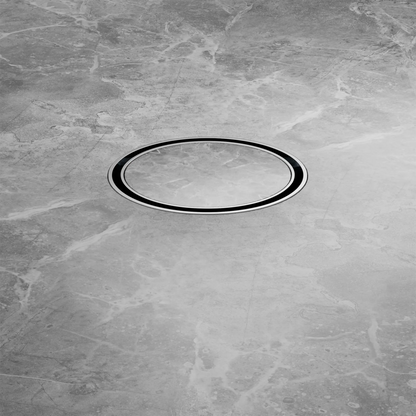 100mm Round Tile Insert Floor Waste 50mm Outlet Chrome