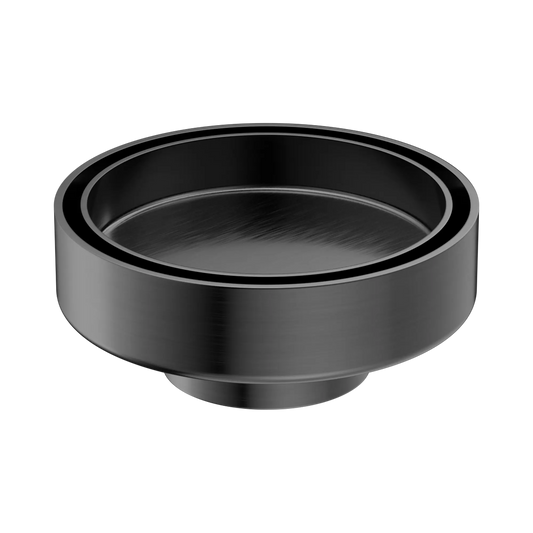 100mm Round Tile Insert Floor Waste 50mm Outlet Gun Metal