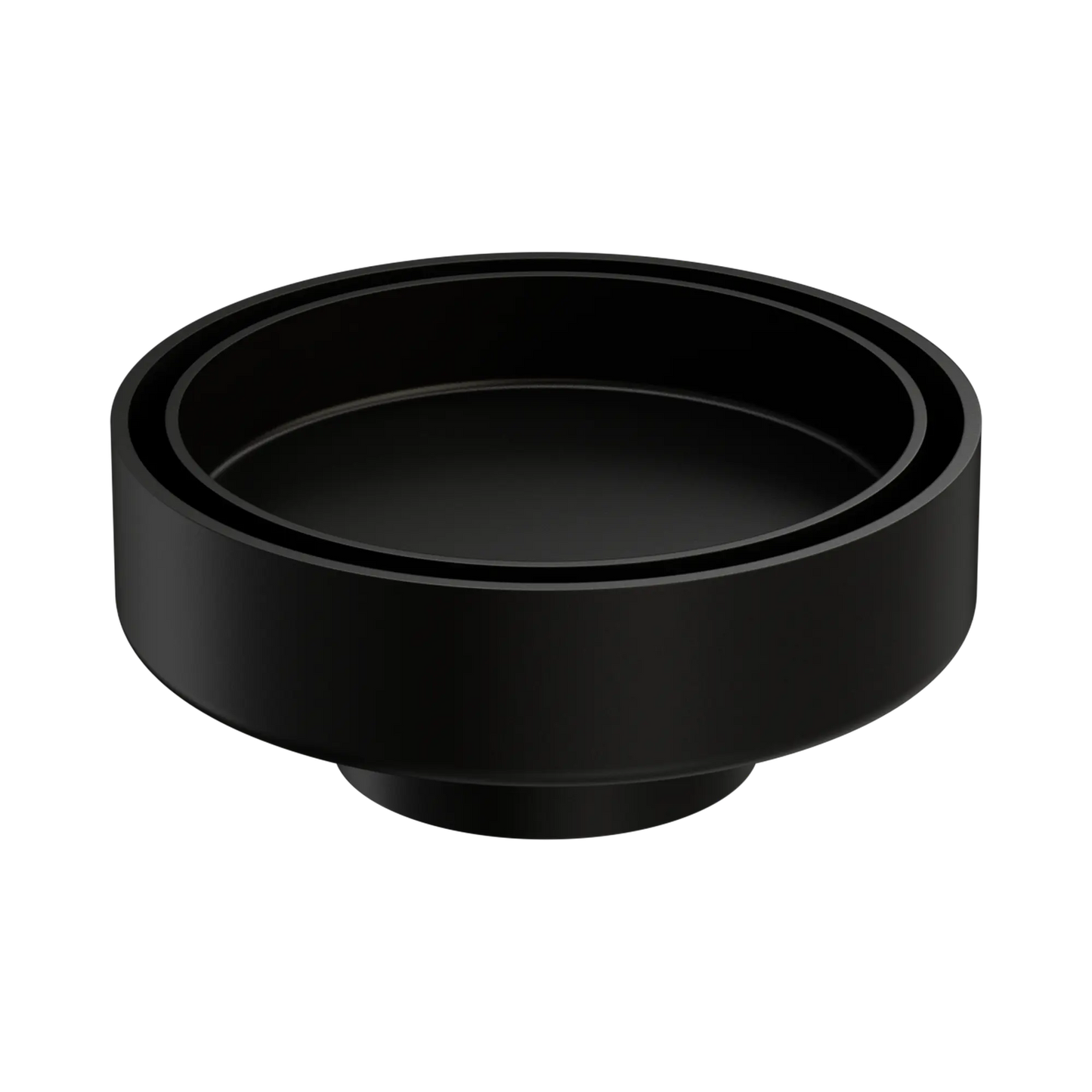 100mm Round Tile Insert Floor Waste 50mm Outlet Matte Black