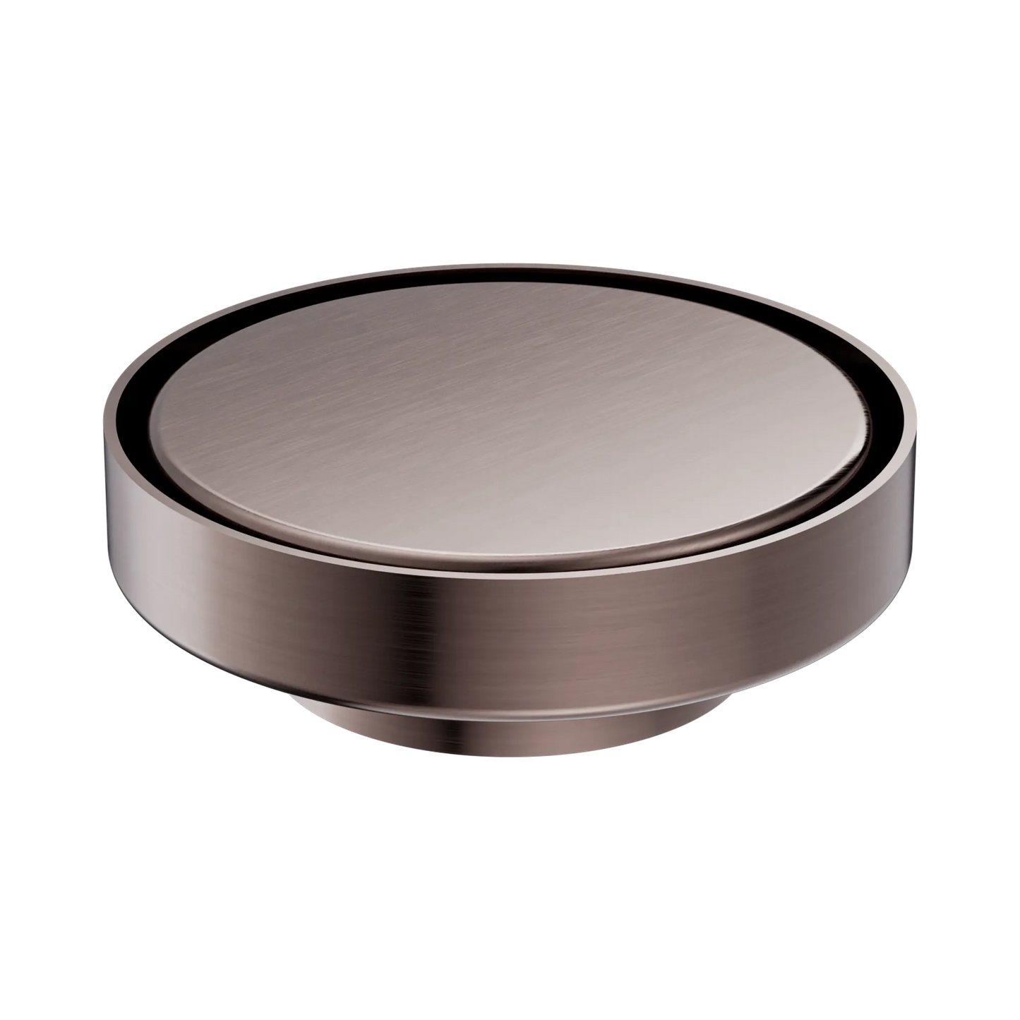 130mm Round Tile Insert Floor Waste 80mm Outlet Brushed Bronze