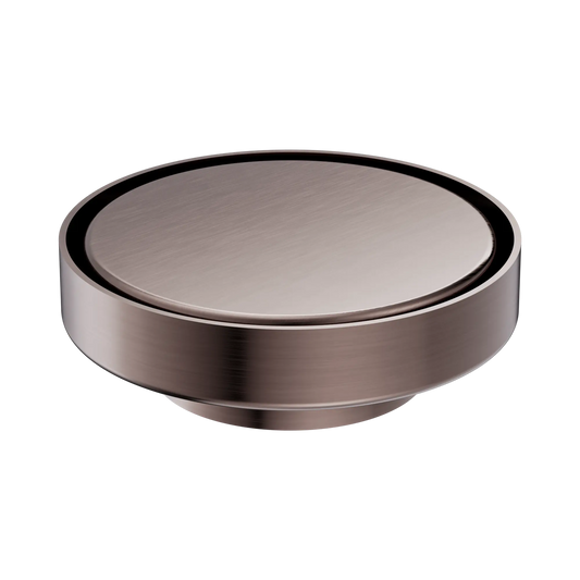 130mm Round Tile Insert Floor Waste 80mm Outlet Brushed Bronze