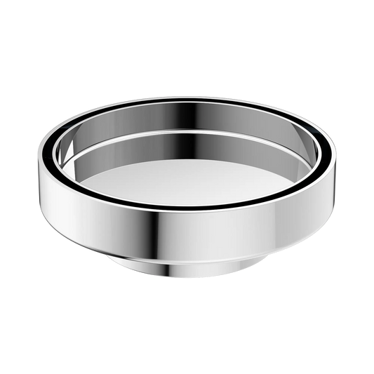 130mm Round Tile Insert Floor Waste 80mm Outlet Chrome
