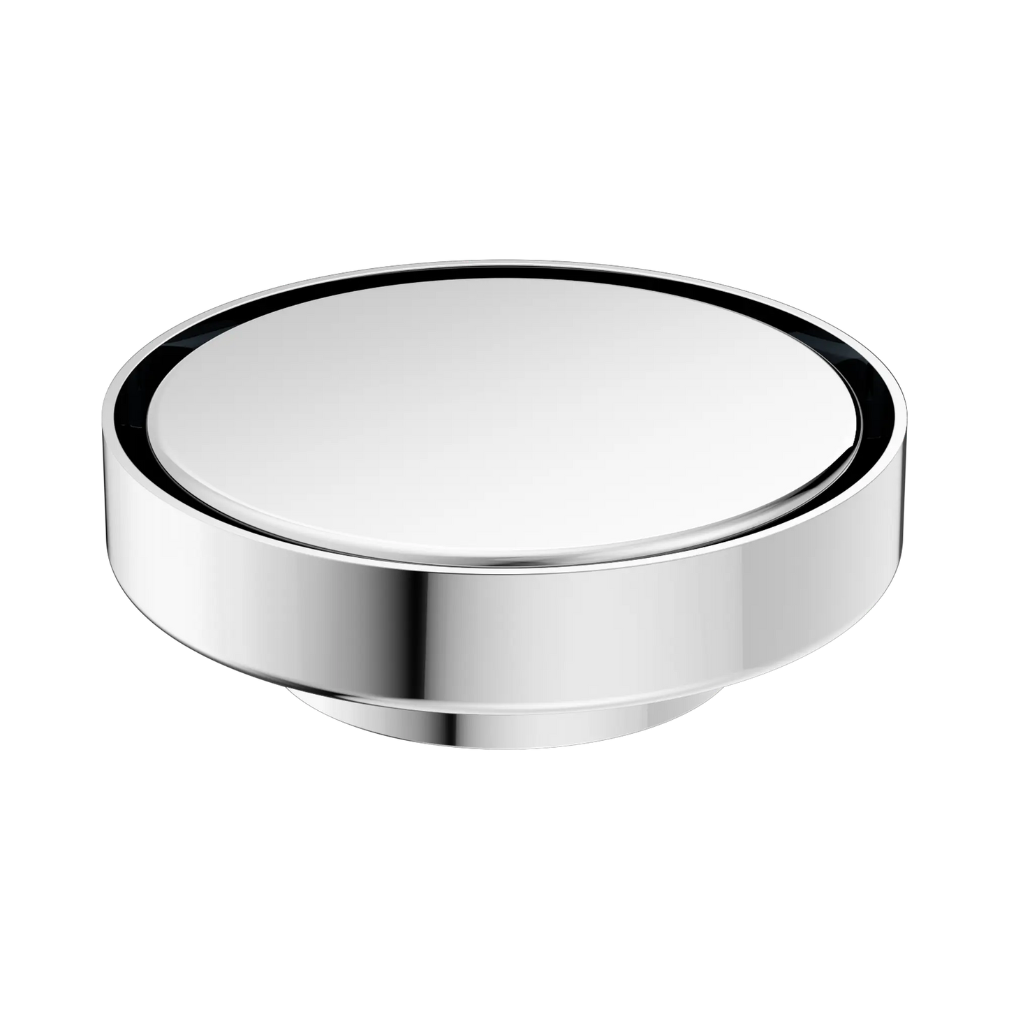 130mm Round Tile Insert Floor Waste 80mm Outlet Chrome