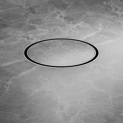130mm Round Tile Insert Floor Waste 80mm Outlet Chrome