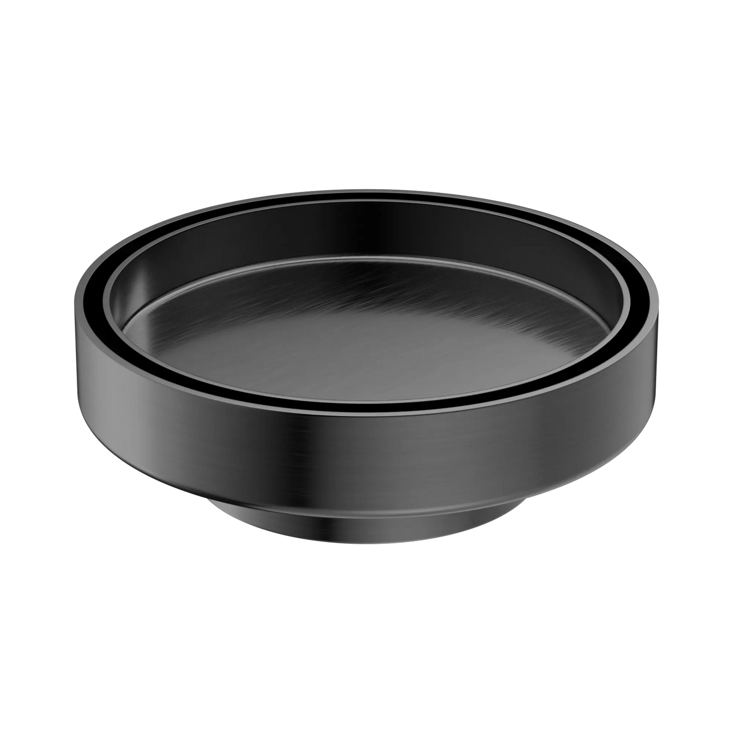 130mm Round Tile Insert Floor Waste 80mm Outlet Gun Metal