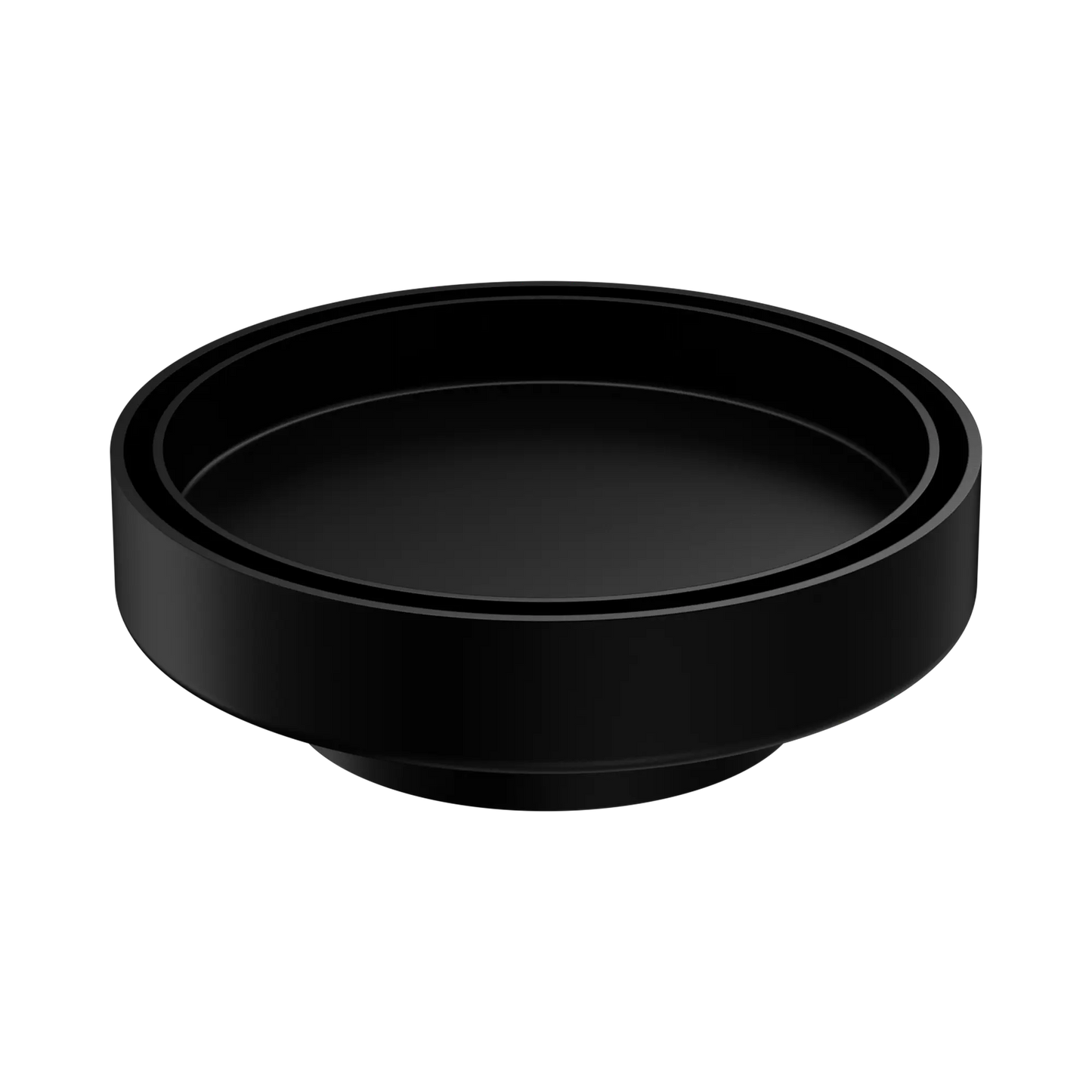 130mm Round Tile Insert Floor Waste 80mm Outlet Matte Black