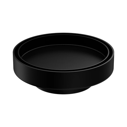 130mm Round Tile Insert Floor Waste 80mm Outlet Matte Black