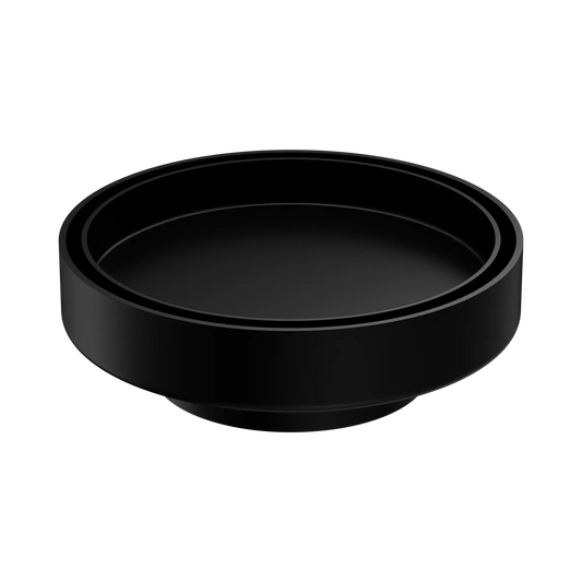 130mm Round Tile Insert Floor Waste 80mm Outlet Matte Black