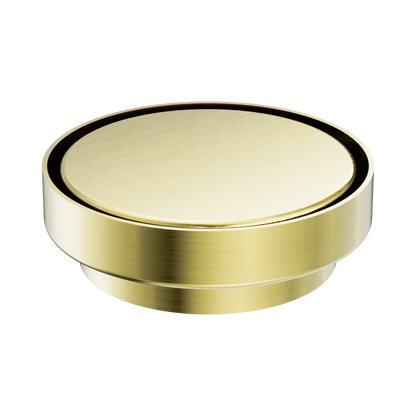 130mm Round Tile Insert Floor Waste 100mm Outlet Brushed Gold