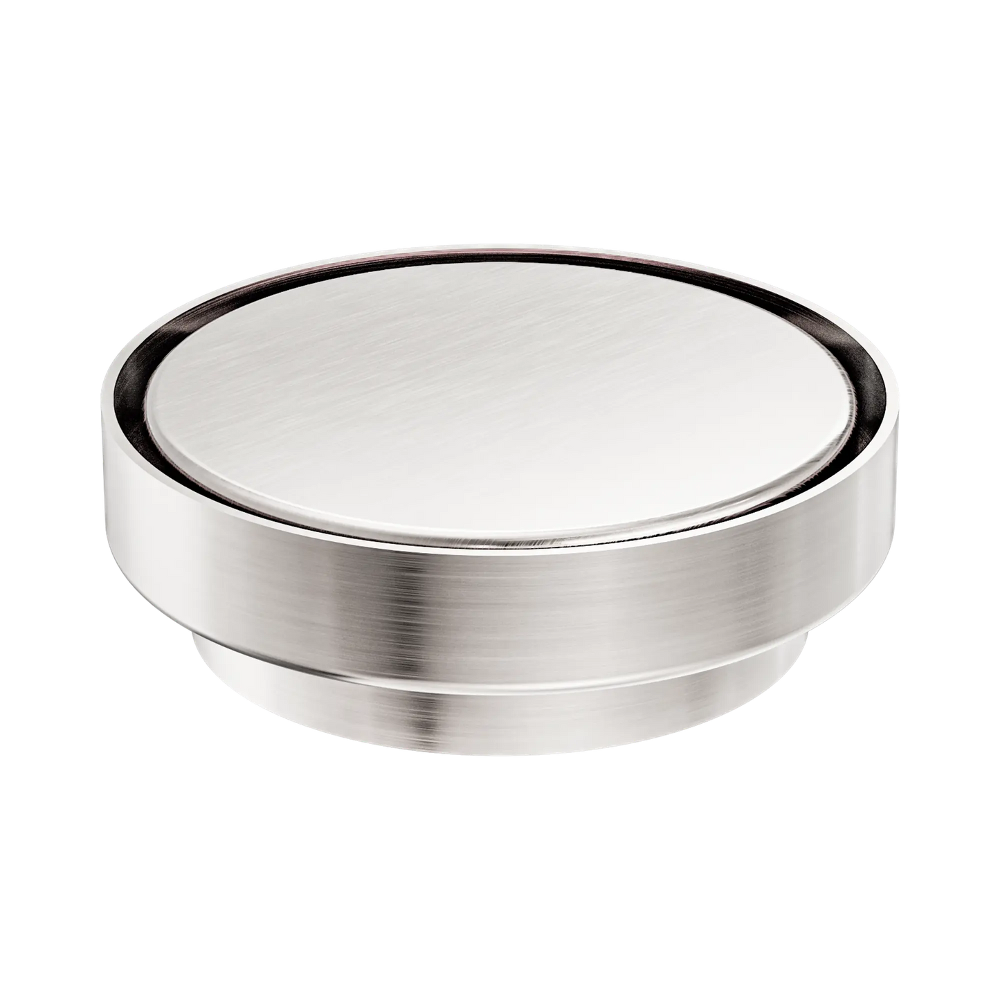 130mm Round Tile Insert Floor Waste 100mm Outlet Brushed Nickel