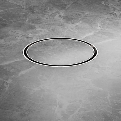 130mm Round Tile Insert Floor Waste 100mm Outlet Brushed Nickel
