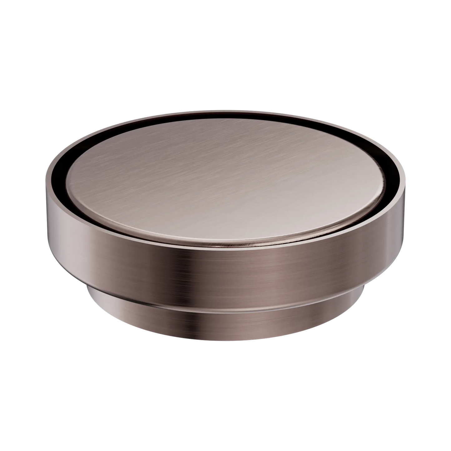 130mm Round Tile Insert Floor Waste 100mm Outlet Brushed Bronze